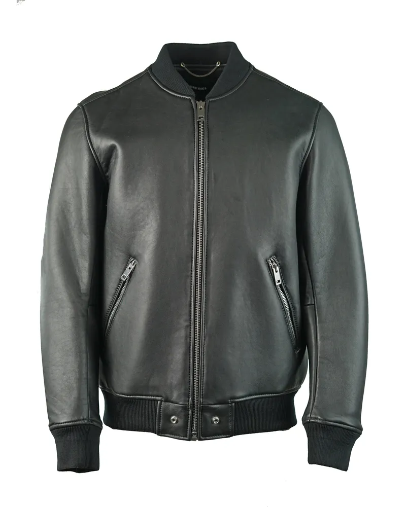 Diesel L-Bluff 900 Leather Jacket Schwarz