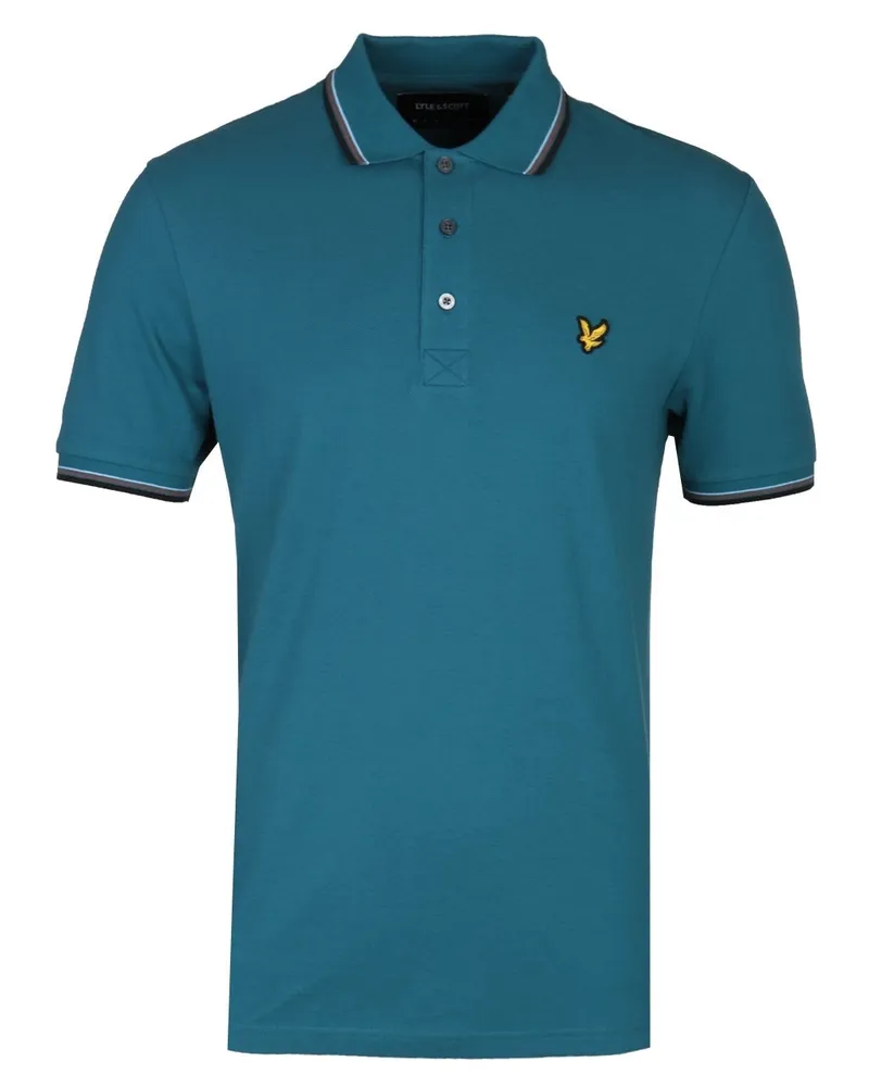 Lyle & Scott Herren-Poloshirt mit Spitze Grün