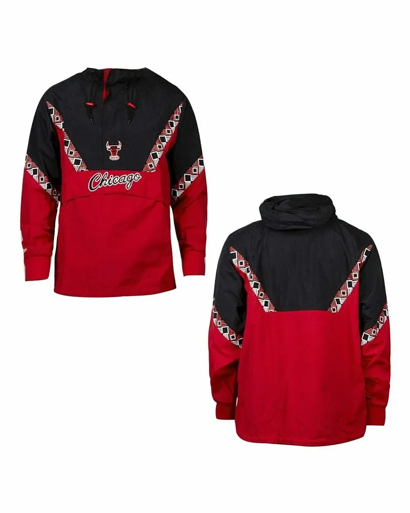 Mitchell & Ness Chciago Bulls Team Herren Anorak Jacke Rot