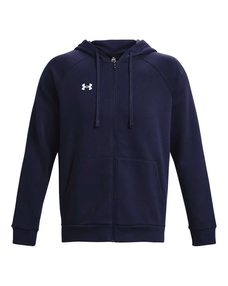 Under Armour Rival" Kapuzenpullover Durchgehender Reißverschluss für Herren/Damen Unisex (Mitternachtsblau Marineblau