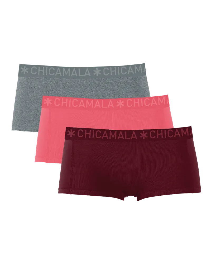 Muchachomalo Chicamala Boxer – 3er-Pack – Unterwäsche für Mädchen Mehrfarbig