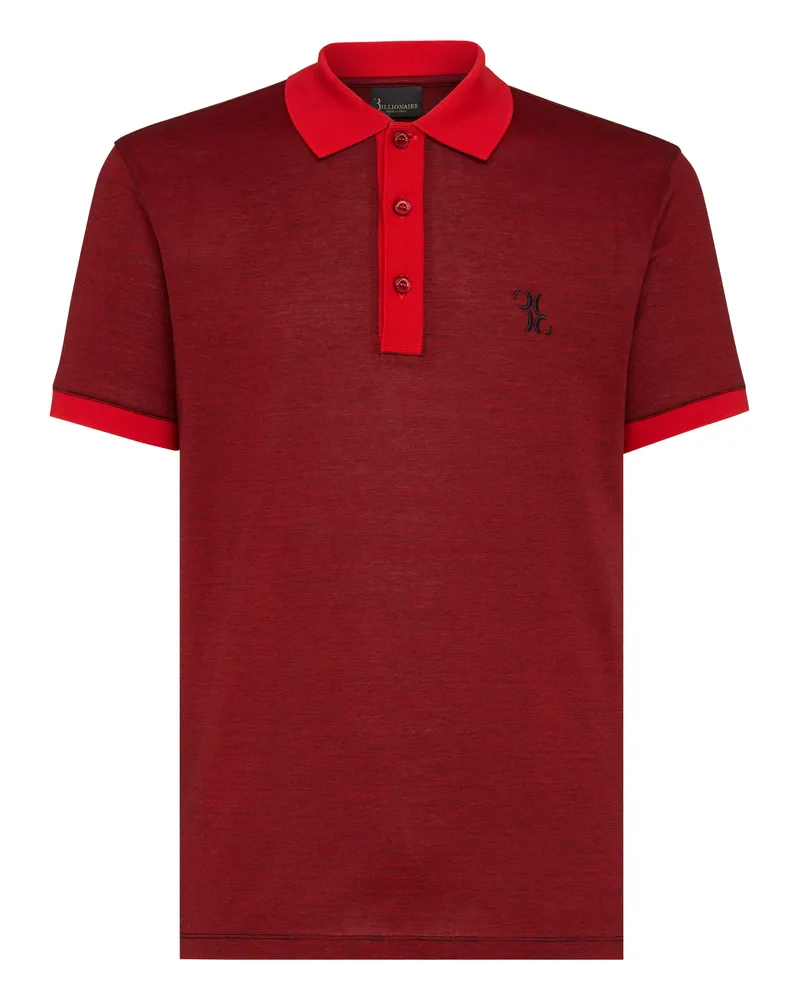 Billionaire Poloshirt mit Lion-Motiv - Rot Rot