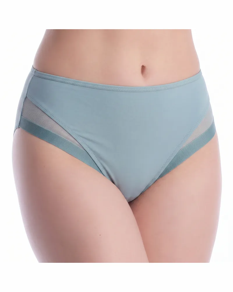 DIM Großzügiger Damen-Slip mit Tüll D0A63 Grün