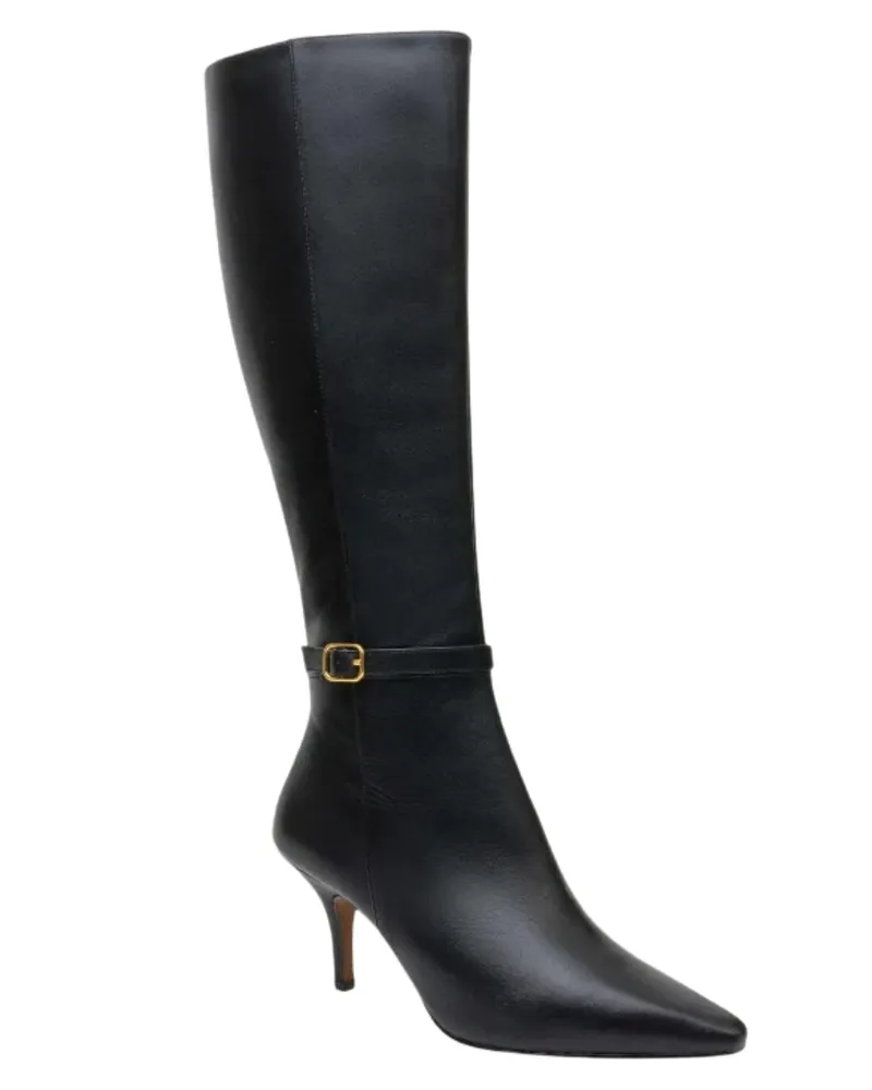 Ted Baker Piperr Kniehohe Lederstiefel Mit Absatz, Schwarz Schwarz