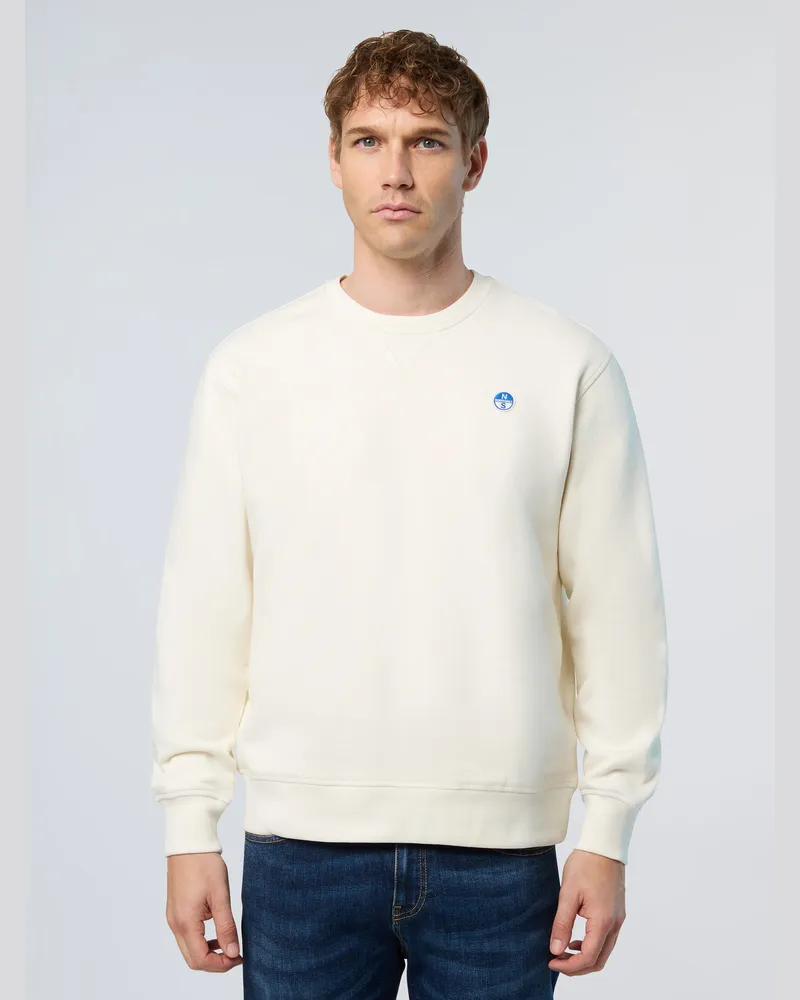 North Sails Sweatshirt Mit North Sails Aufnäher Creme