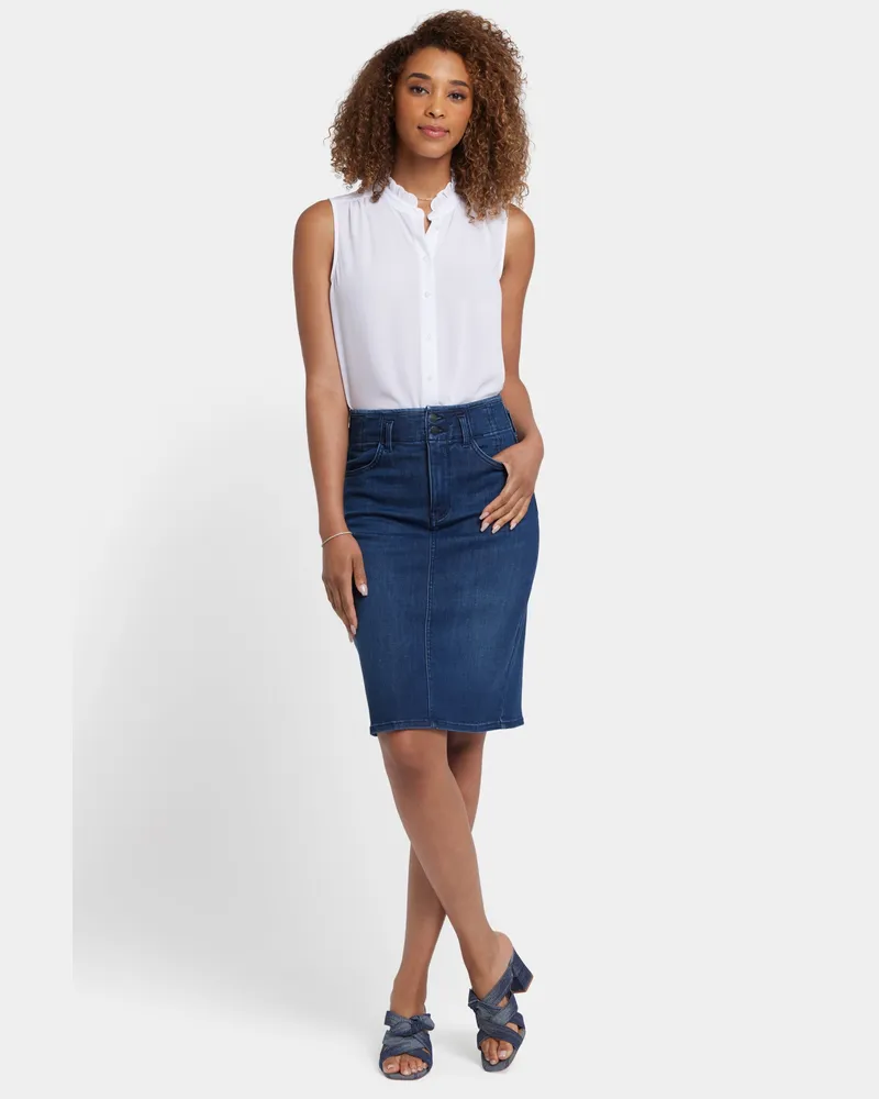 NYDJ not your daughter's Jeans  Hochgeschnittener Rock Blau