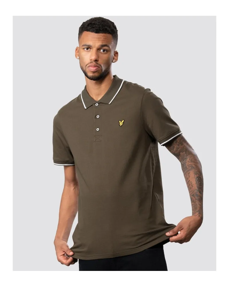 Lyle & Scott Herren-Poloshirt mit Spitze SP1524VOG Grün