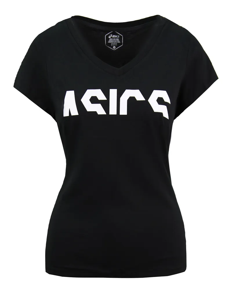 Asics Essentials GPX Womens Black T-Shirt Schwarz