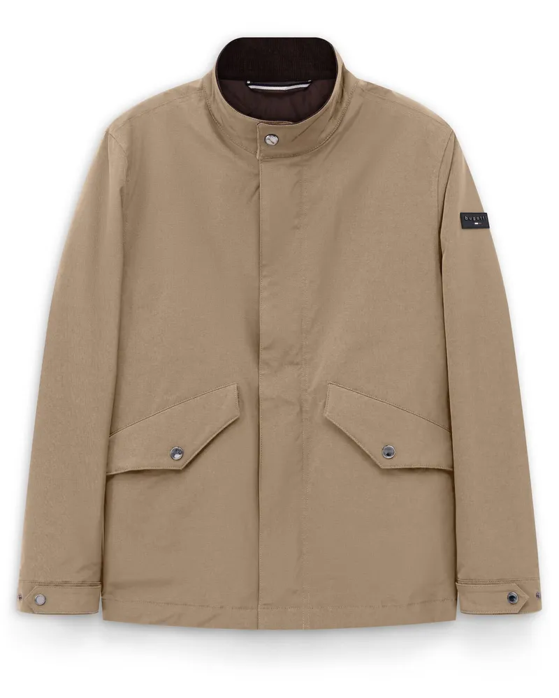 Bugatti Herren Übergangsjacke wasserabweisend mit Cord-Details Beige
