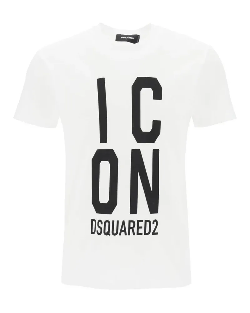 Dsquared2 Bold Icon Logo Cool Fit White T-Shirt Weiß