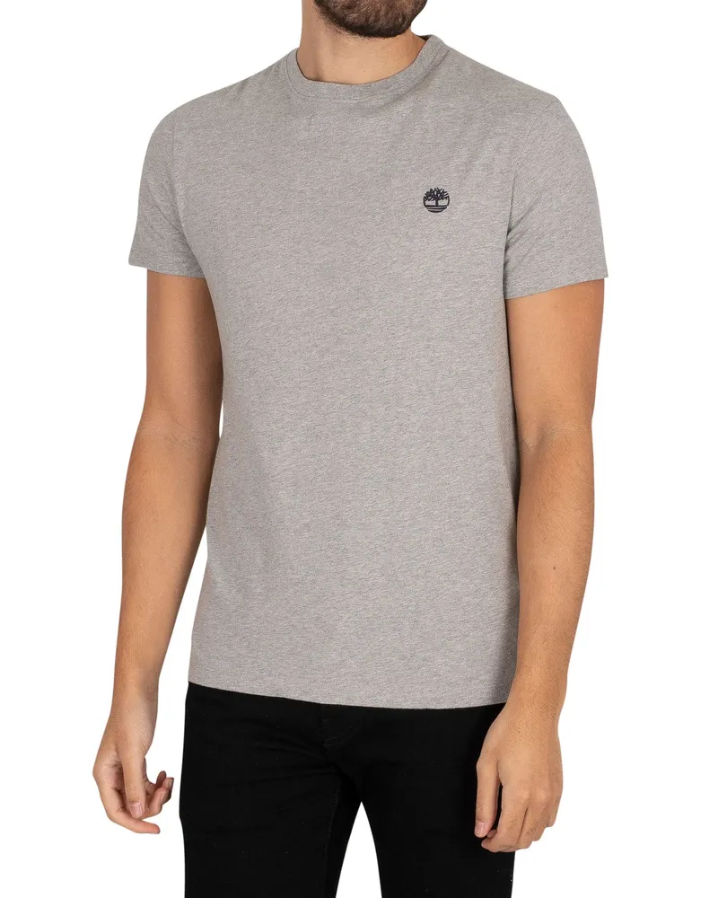 Timberland Dun River Crew Schlankes T-Shirt, Grau Grau