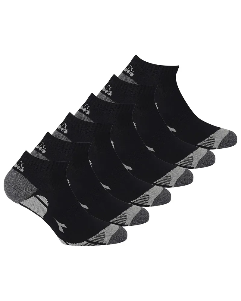 Diadora Unisex Sneaker Sport Socken Schwarz