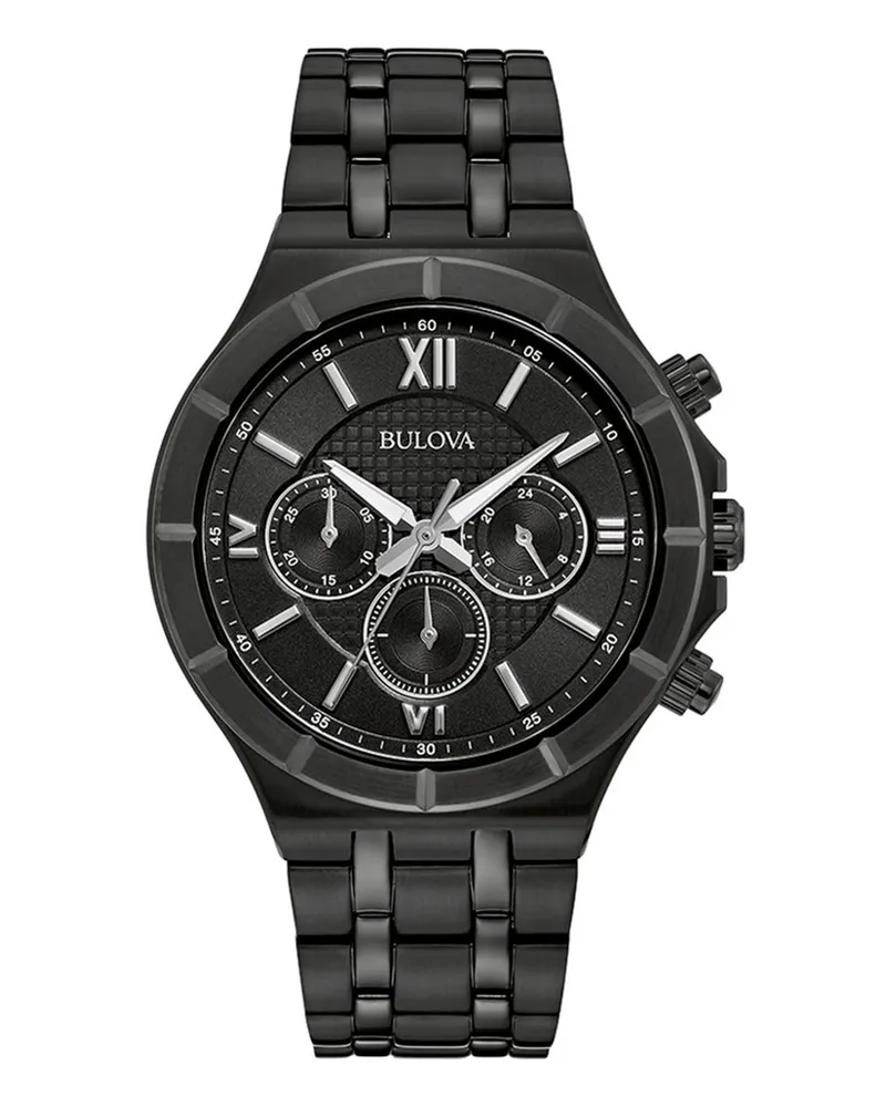 BULOVA Schwarz Herren Armbanduhr 98A242 Schwarz