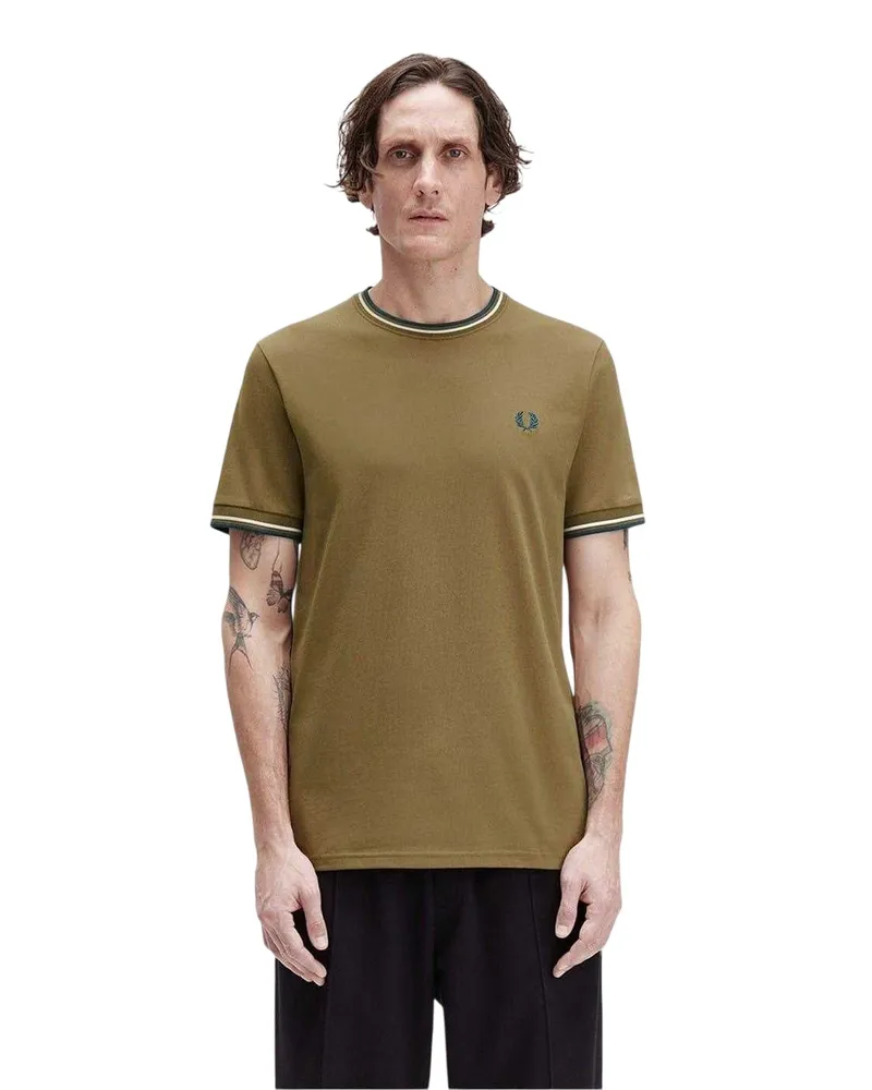 Fred Perry T-Shirt für Herren (Getöntes Blau Khaki