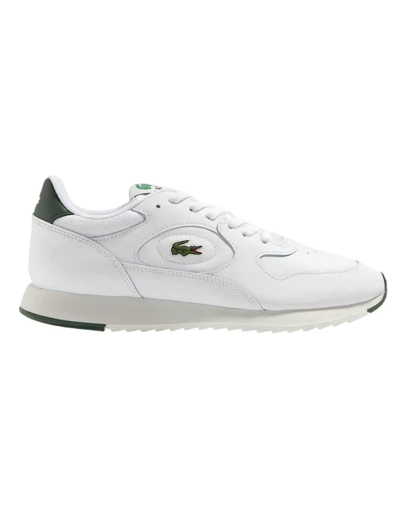 Lacoste Linetrack" Sneaker für Herren, Leder (Weiß/Grün Weiß
