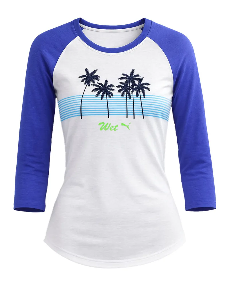 Puma x Fenty White Raglan T -Shirt - Frauen Weiß