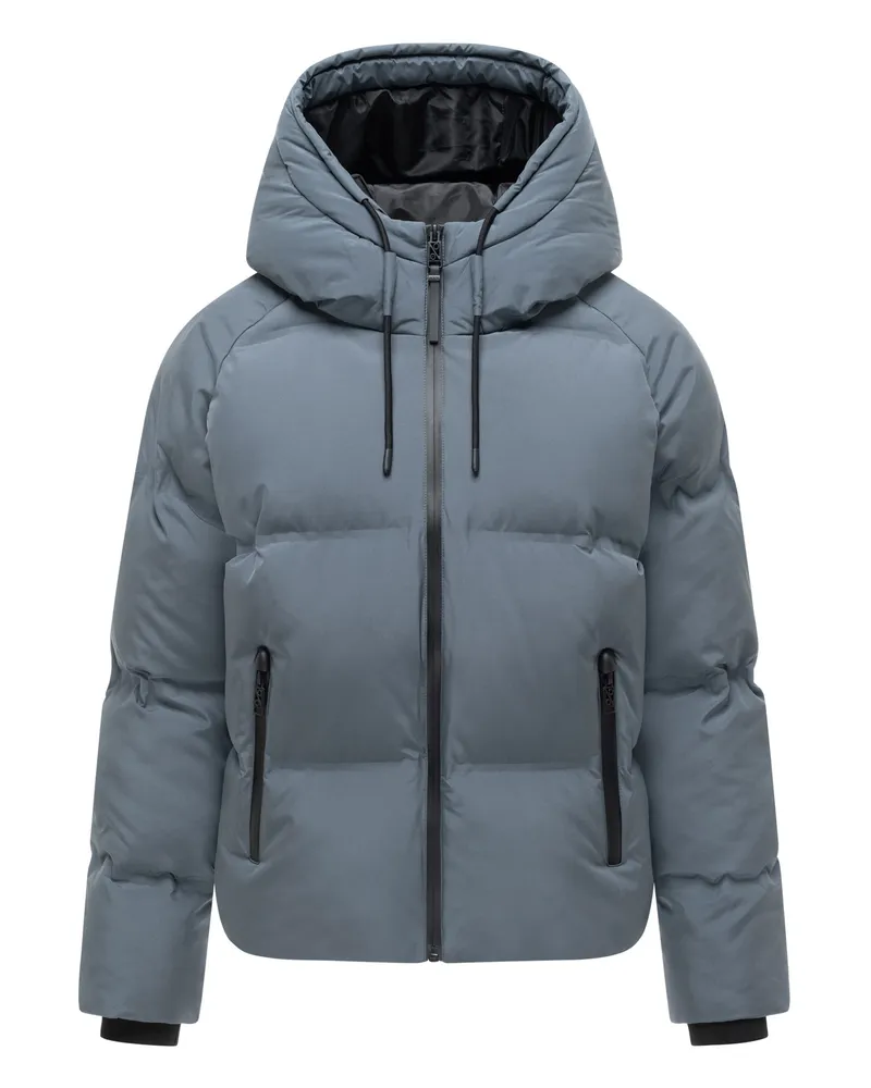 NAVAHOO Damen Winterjacke Petit-Puffy im Oversize-Look Blau