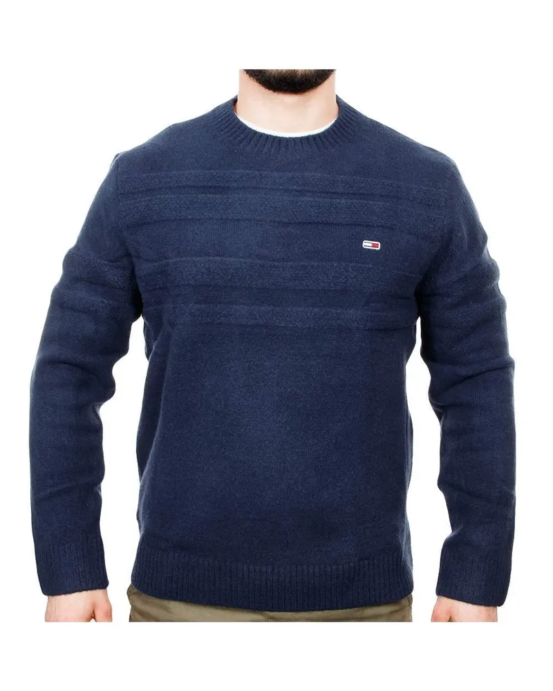Tommy Hilfiger Pull  Herren Soft Kabel-Flagge Blau