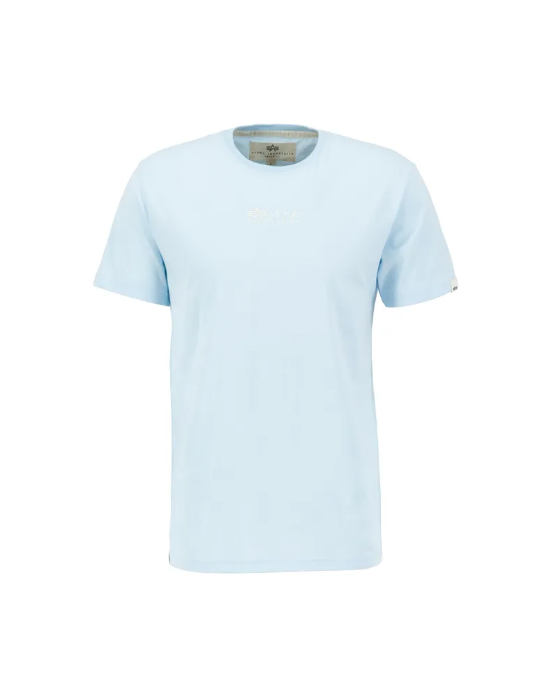 Alpha Industries Organics Embroidery T-Shirt Himmelblau
