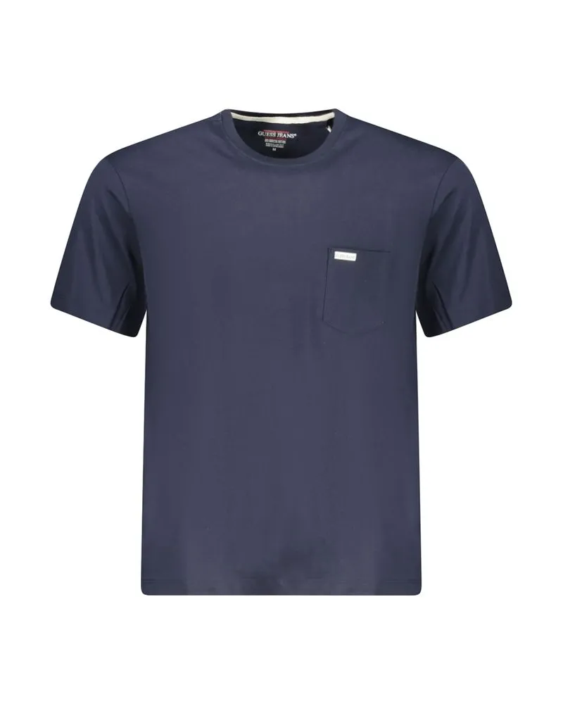 Guess Blau Bio-Baumwolle Herren T-Shirt Blau