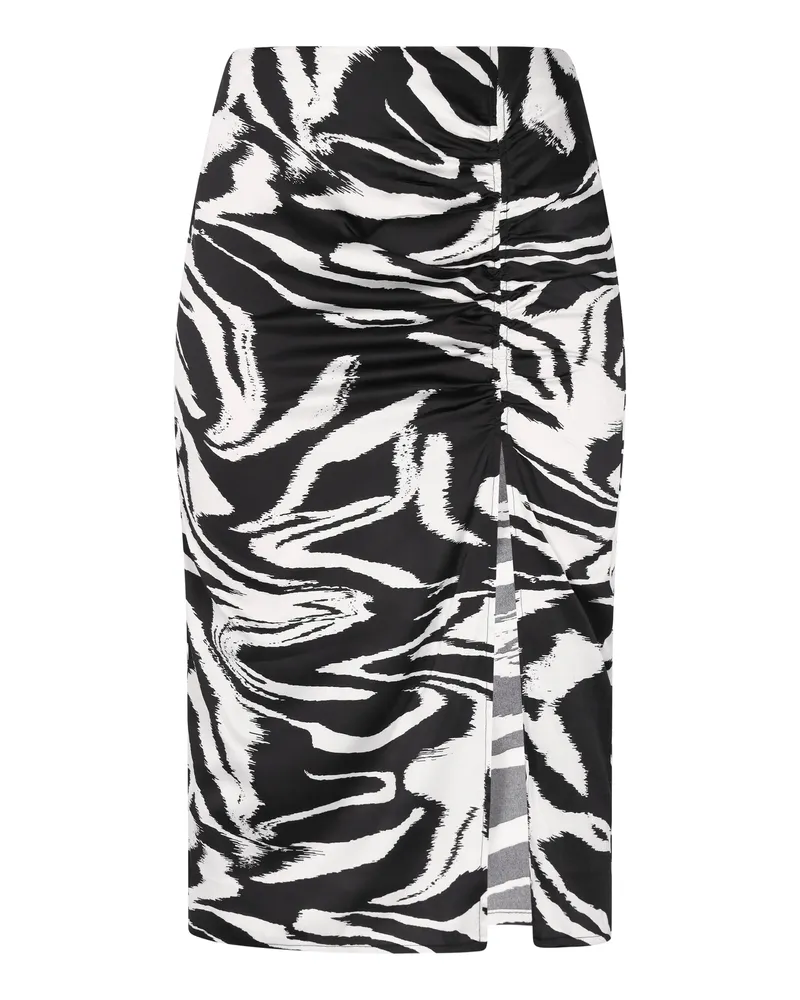 FAINA Rock Damen schwarz-wollweiß Schwarz