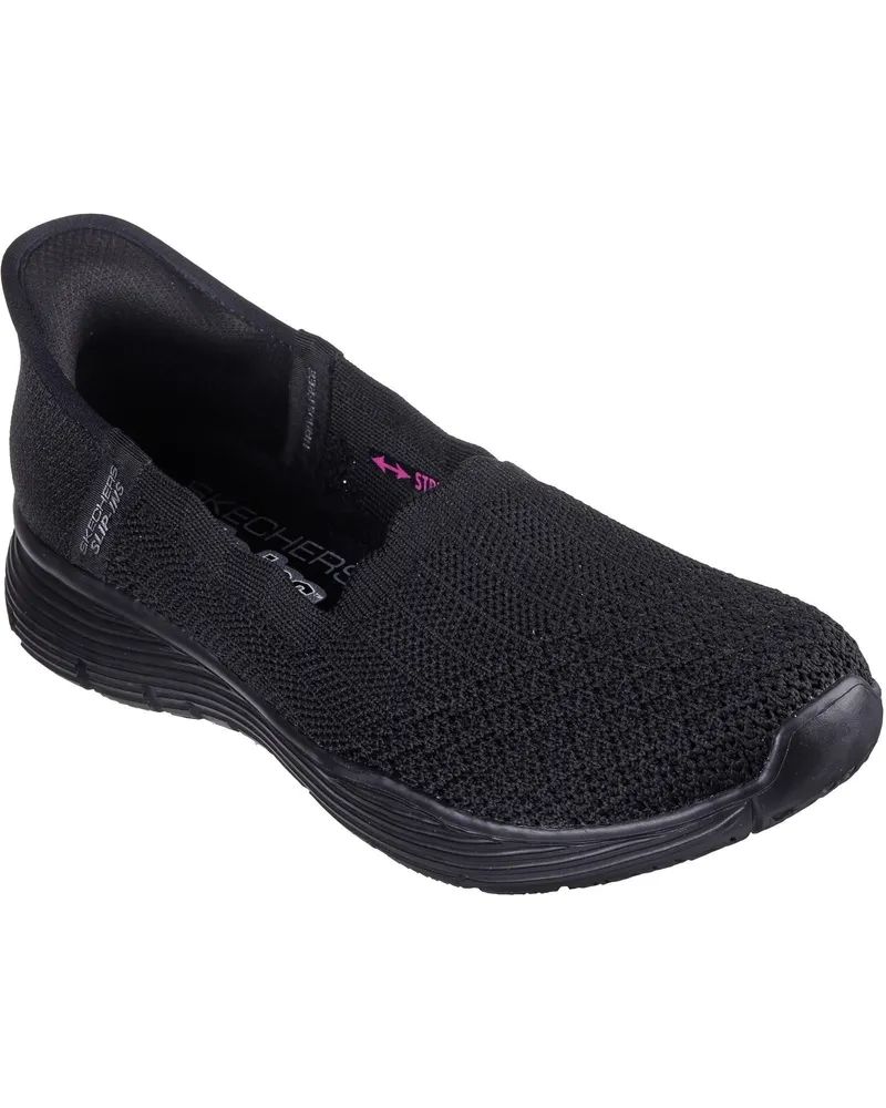 Skechers Seager Believe It Textil Damen Schwarz Sneakers Schwarz