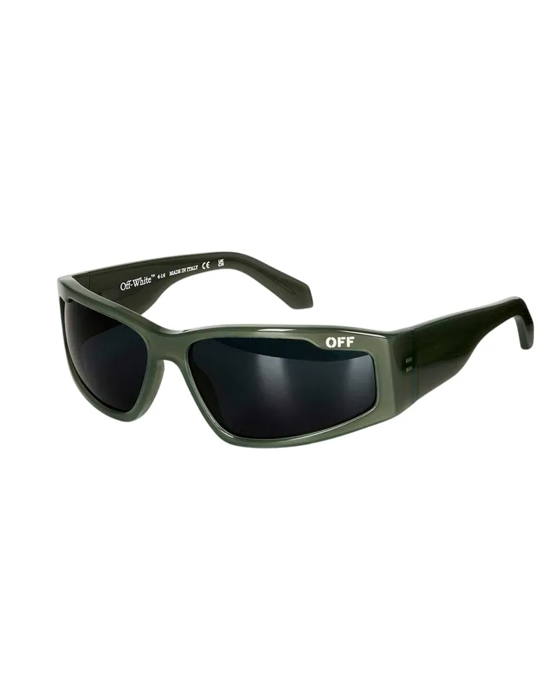 OFF-WHITE Off White - "Kimball" Rechteck-Sonnenbrille für Herren (Oliv Oliv