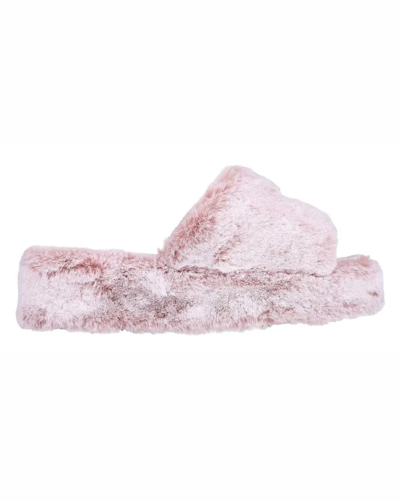 Skechers Cozy" Hausschuhe für Damen, Kunstfell, Keilabsatz (Rose Rosé