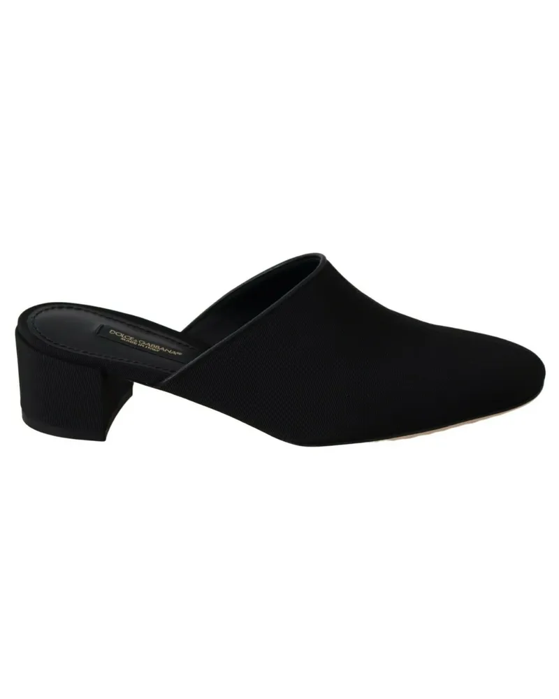 Dolce & Gabbana Schwarze Slide-Sandale Schwarz