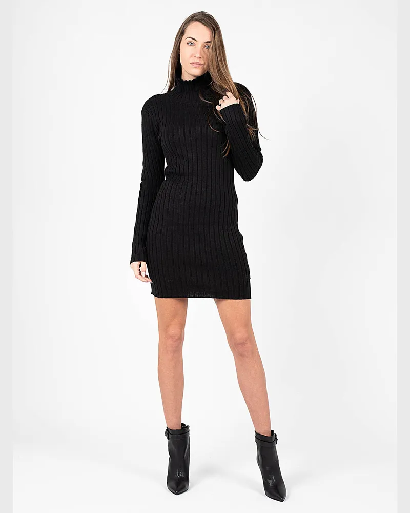 Silvian Heach Kleid Woman's Schwarz Schwarz