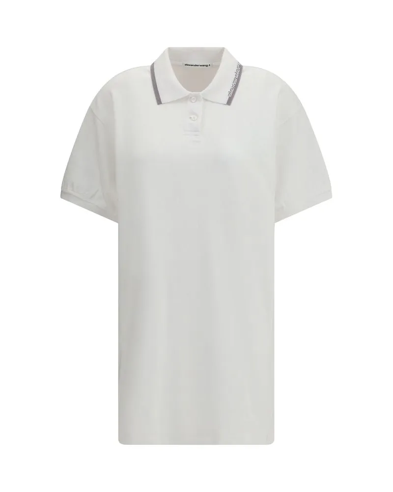 Alexander Wang Weißes Baumwoll-Casual-Kleid Weiß