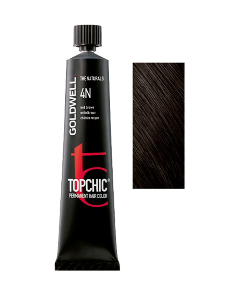 Goldwell Topchic Permanent Hair Color #4n 60 ml 
