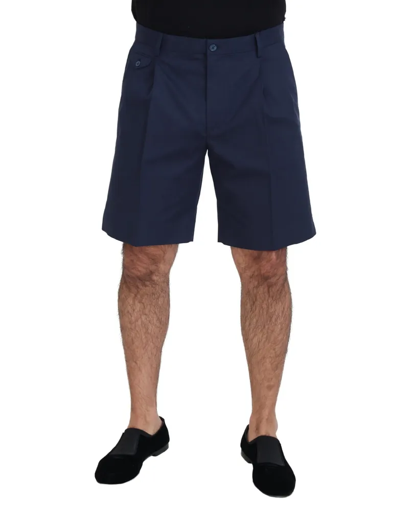 Dolce & Gabbana Falten-Shorts Mittelgroß Dunkelblau