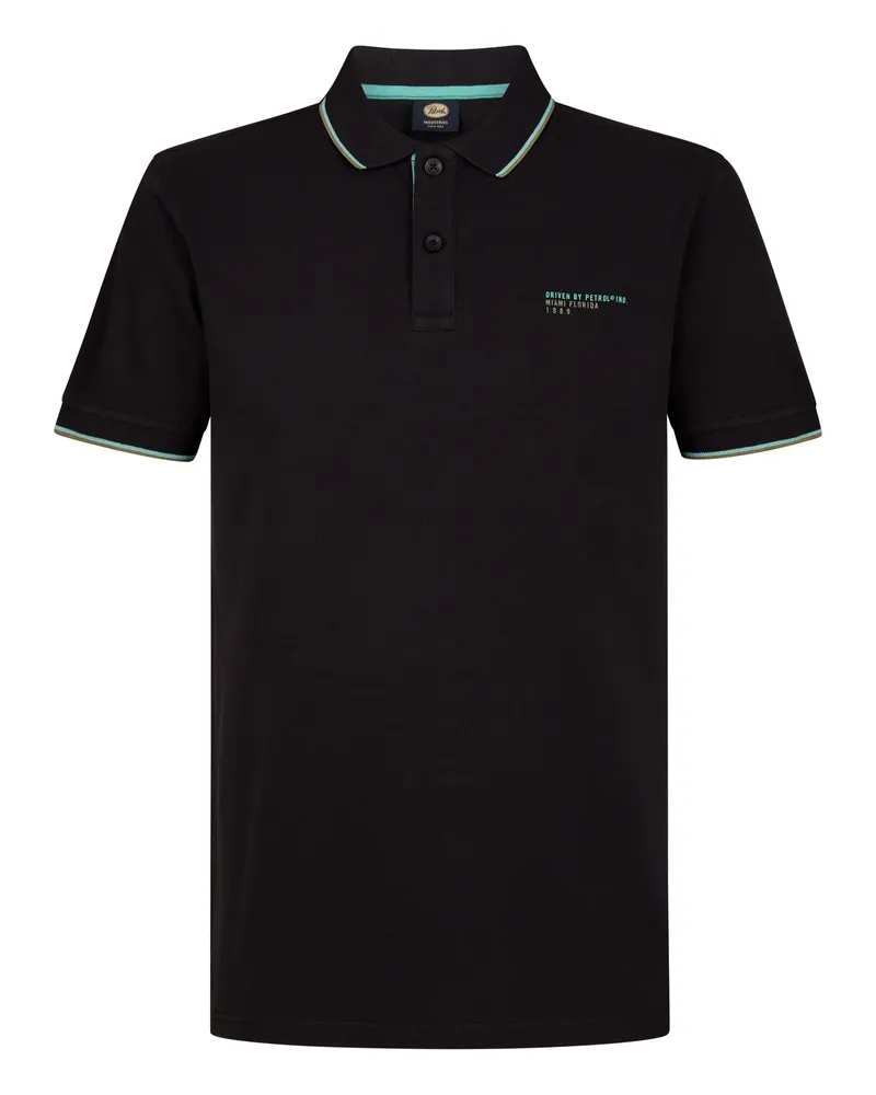 Petrol Industries Klassisches Poloshirt Tideside Herren - Schwarz Schwarz