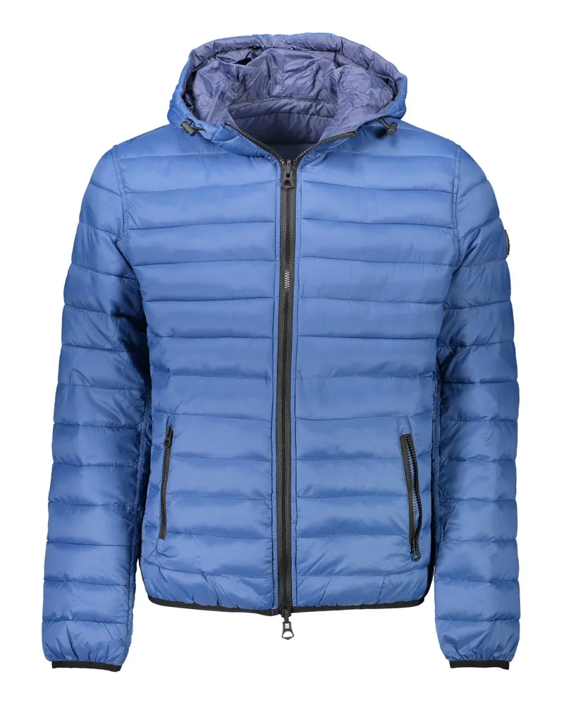 U.S. Polo Assn.  Gesteppte Kapuzen-Pufferjacke Mittelblau