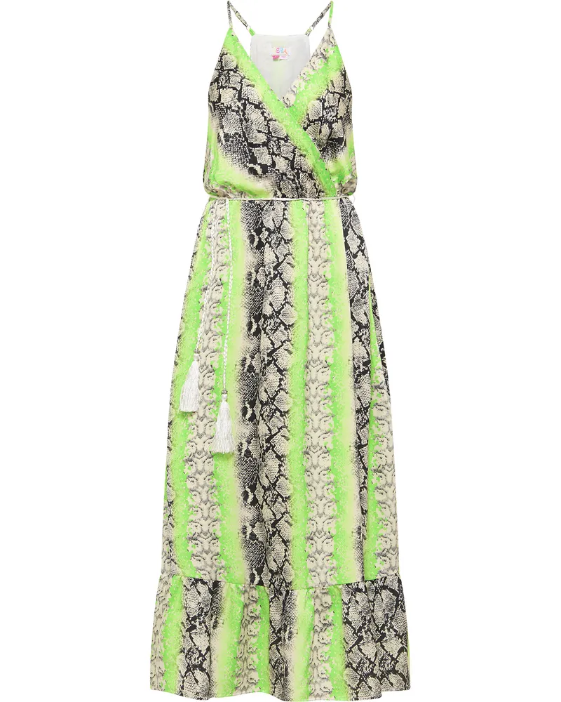 IZIA Maxikleid mit Schlangen-Print Damen Grün Mehrfarbig Grün
