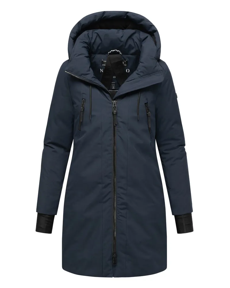 NAVAHOO Damen Winter Parka WINTERZART mit 5.000 mm Wassersäule & Kapuze Blau