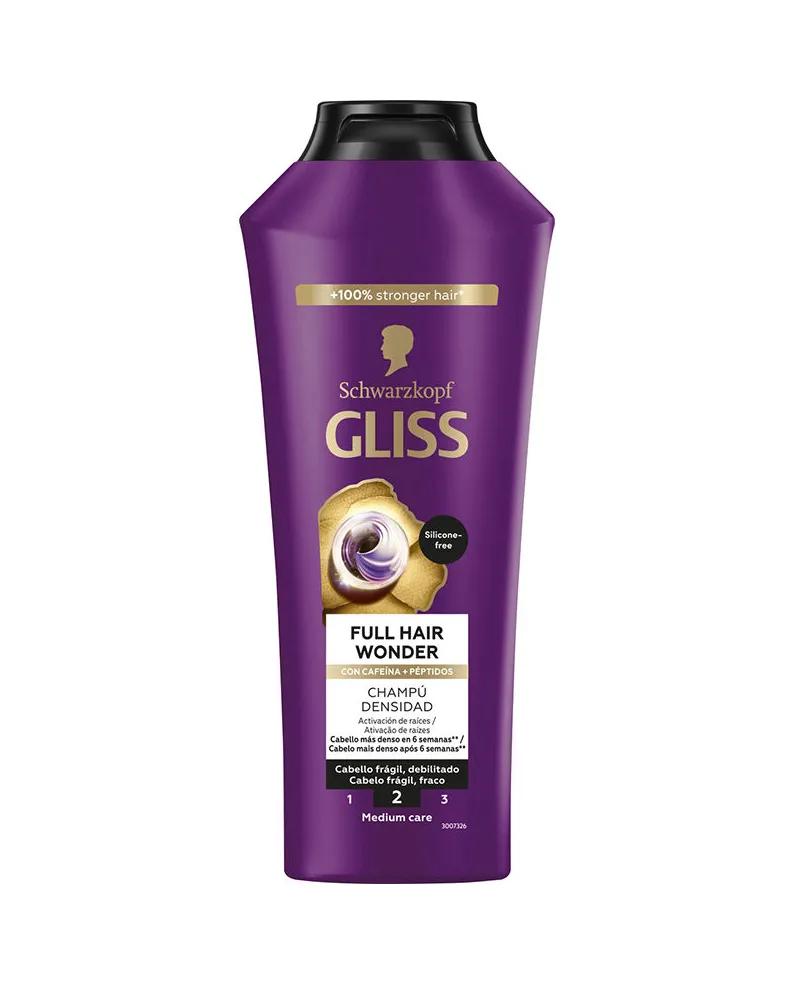 Schwarzkopf Gliss Full Hair Wonder Champú Densidad 400 ml 