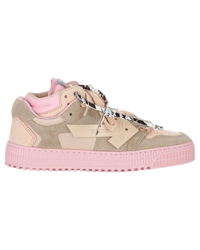 OFF-WHITE Floating Arrow Low-Top-Sneaker aus rosa Leder Rosa