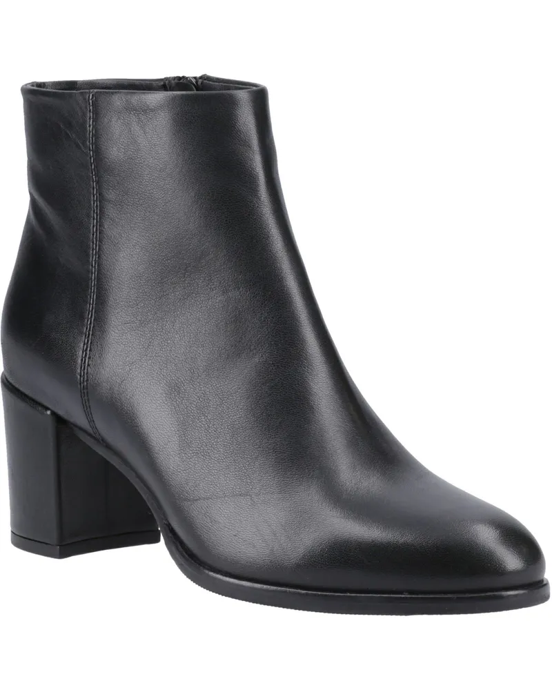 Hush Puppies Claridy Stiefeletten aus Leder mit Absatz, Damen - Schwarz Schwarz