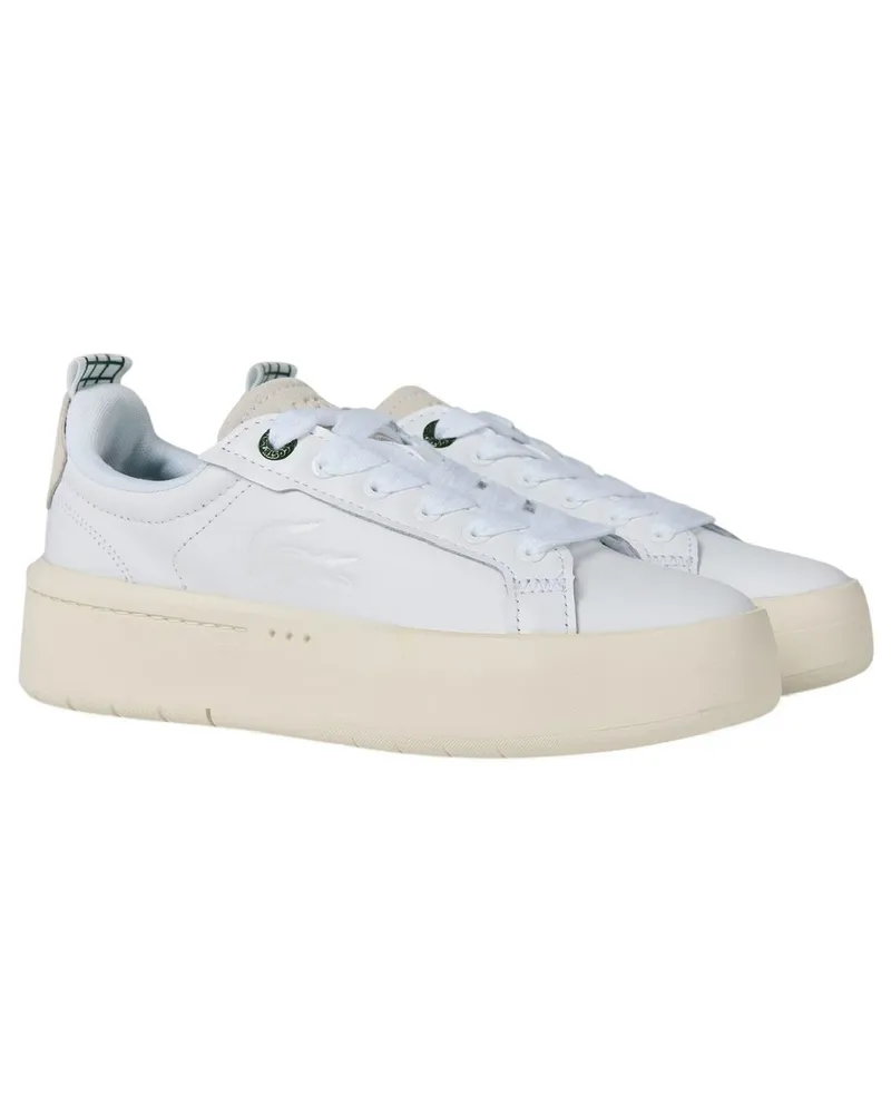 Lacoste Carnaby" Sneaker für Damen, Leder, Plattform-Absatz (Weiß/Grün Weiß