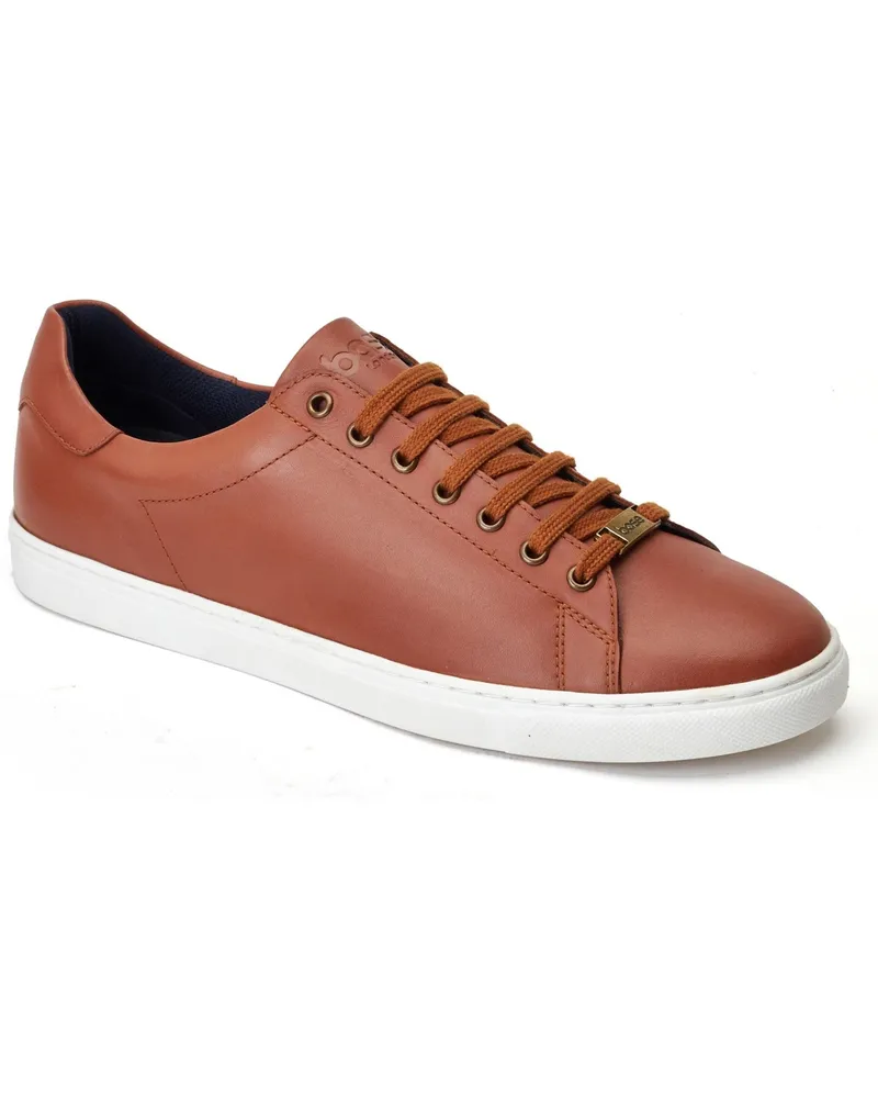 Base London Tucker Ledersneaker für Herren in verbranntem Braun Cognac