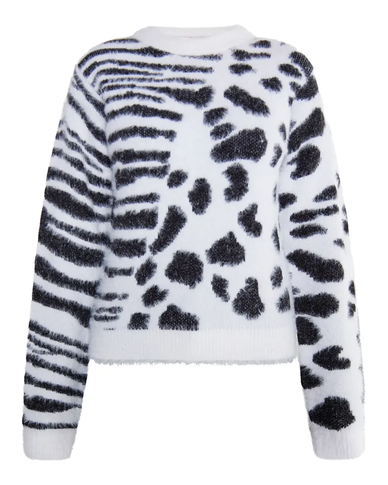 My Mo Strickpullover Damen weiss Weiß