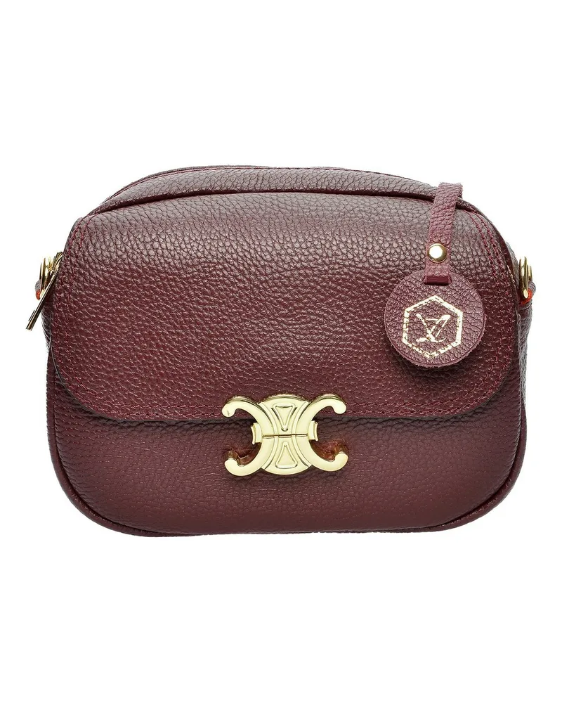 Luisa Vannini Weinfarbe Rindsledertasche Weinrot