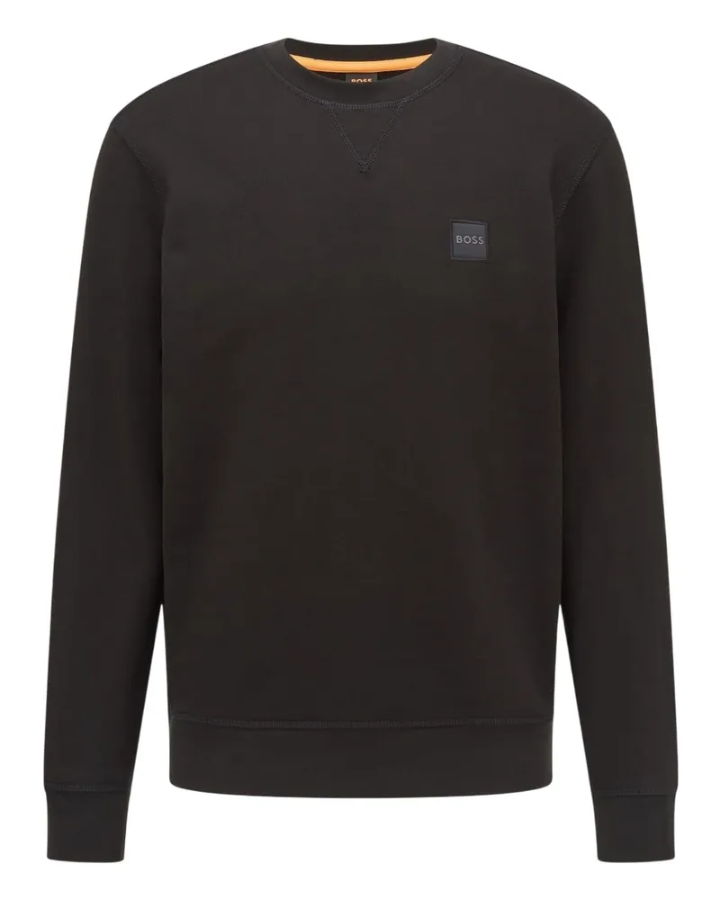 HUGO BOSS Westart" Sweatshirt für Herren, Rundhalsausschnitt, Premium-Baumwolle (Schwarz Schwarz