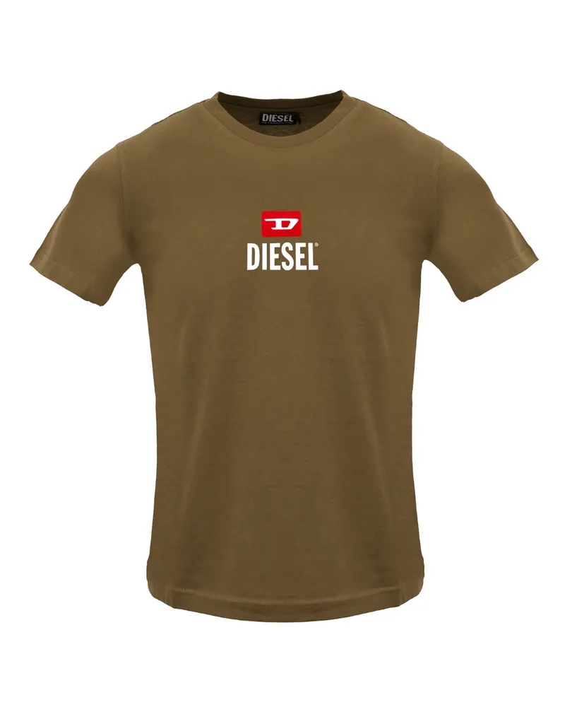 Diesel Just Small - T-shirt Mit Neuem D-logo In Braun Mit Kaffeelikör Braun