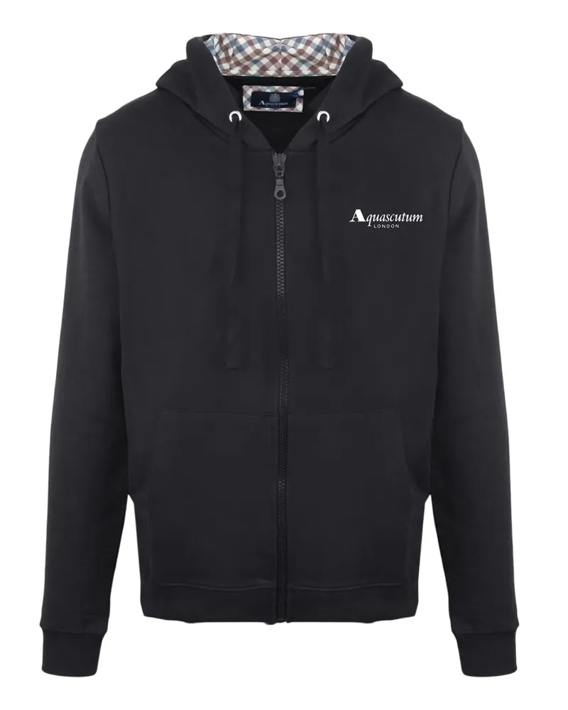 Aquascutum Kapuzenpullover für Herren, Leger (Schwarz Schwarz