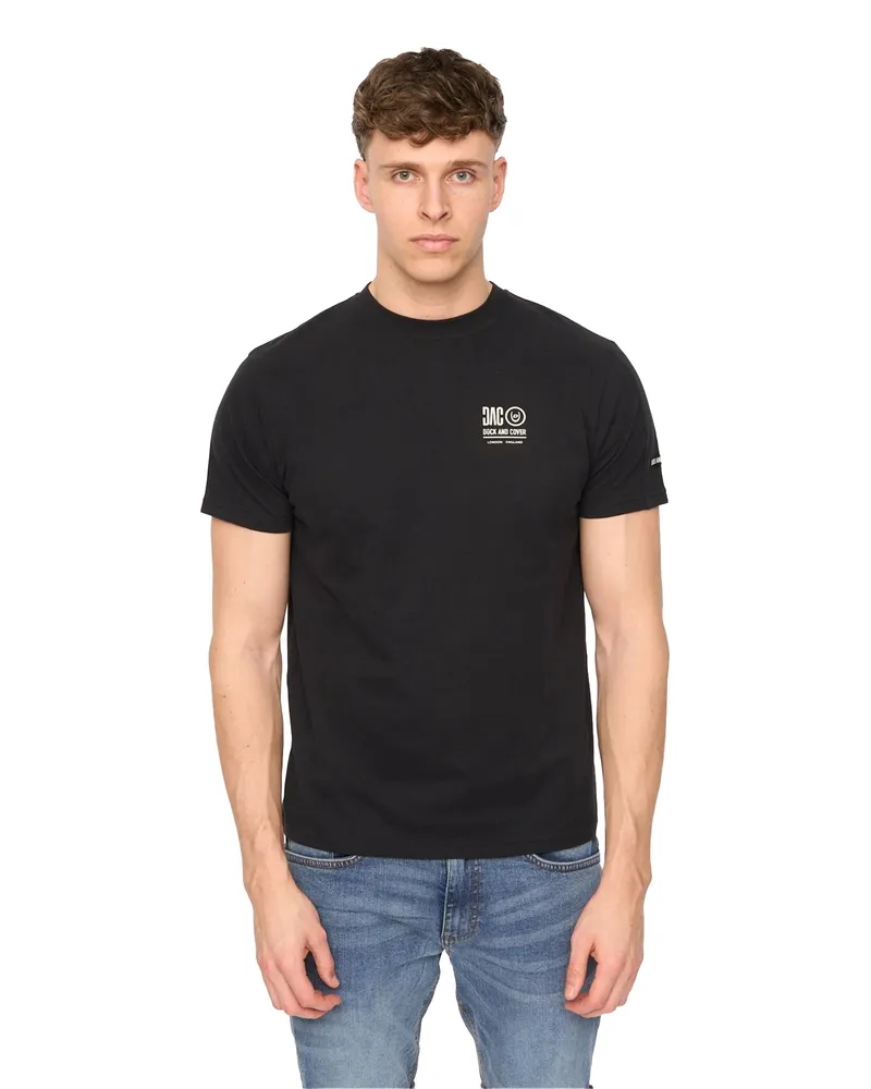 Duck and Cover Lynnfold" T-Shirt für Herren, Baumwolle, Alltag (Schwarz Schwarz