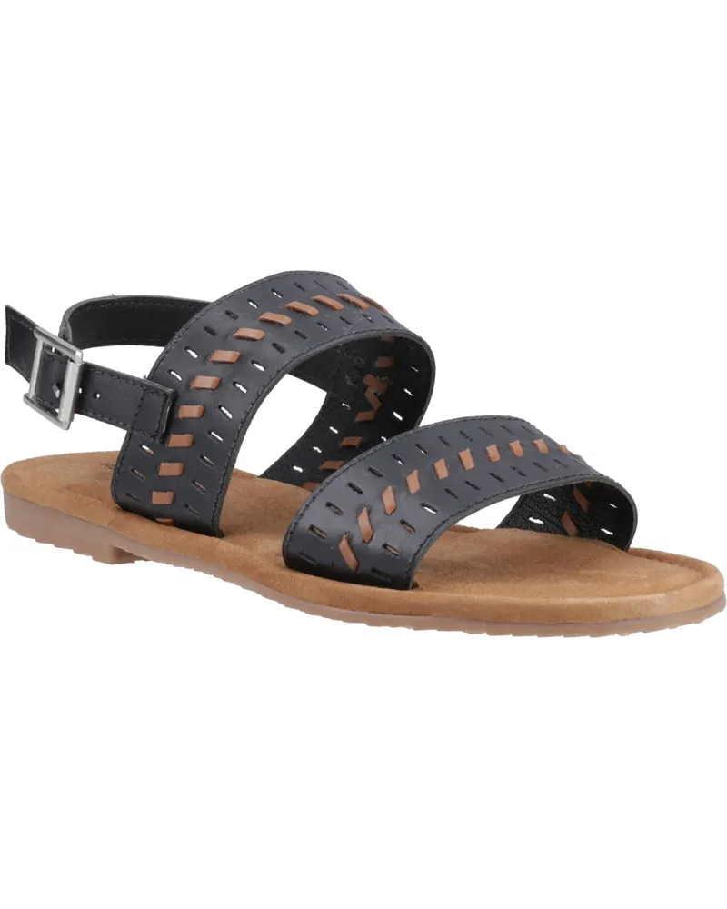 Hush Puppies Hadley Leder Damen Sandalen Schwarz Schwarz