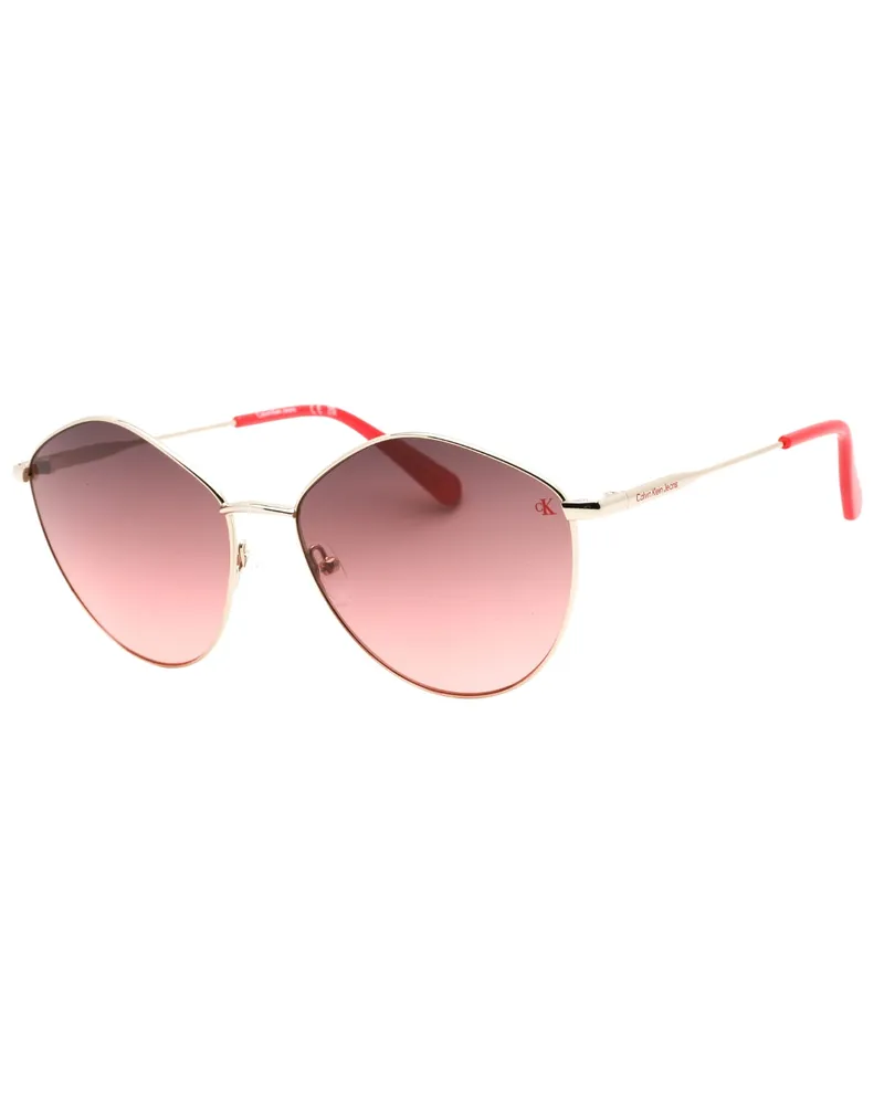 Calvin Klein Sonnenbrille mit rosa Farbverlauf und Goldrahmen Gold